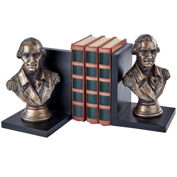 Design Toscano George Washington American Statesman Sculptural Bookends JQ9818